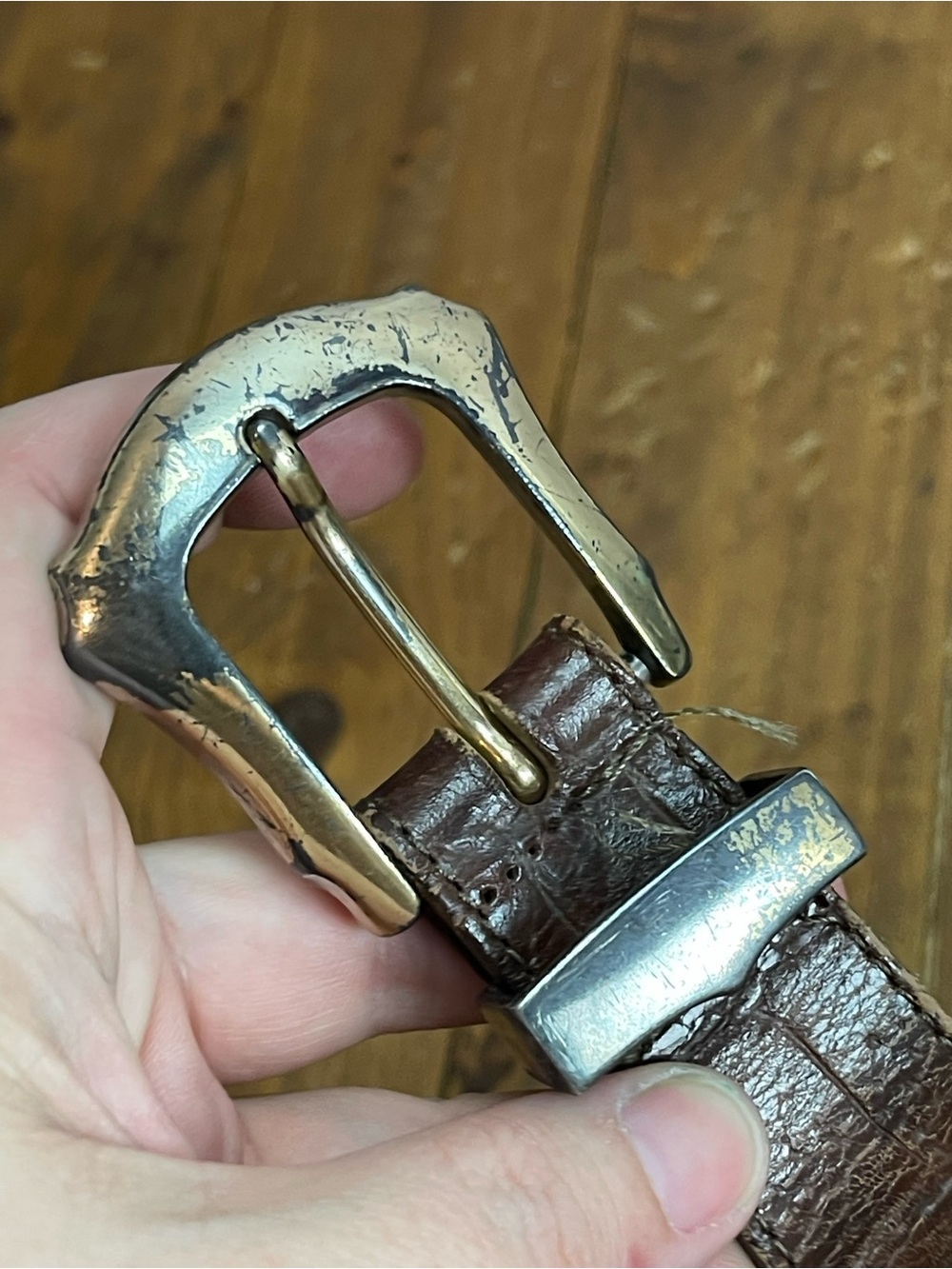Honest by Brighton leather belt with silvertone animals size 26 - Picture 7 of 8